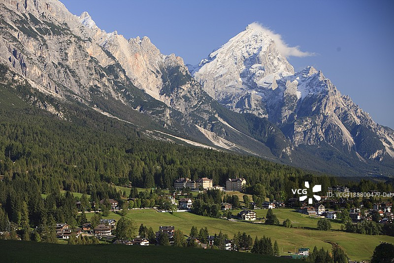 Cortina D'Ampezzo, Dolomites，意大利，欧洲图片素材