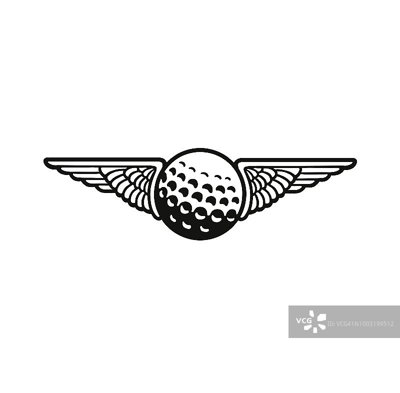 翅膀和高尔夫球图片素材
