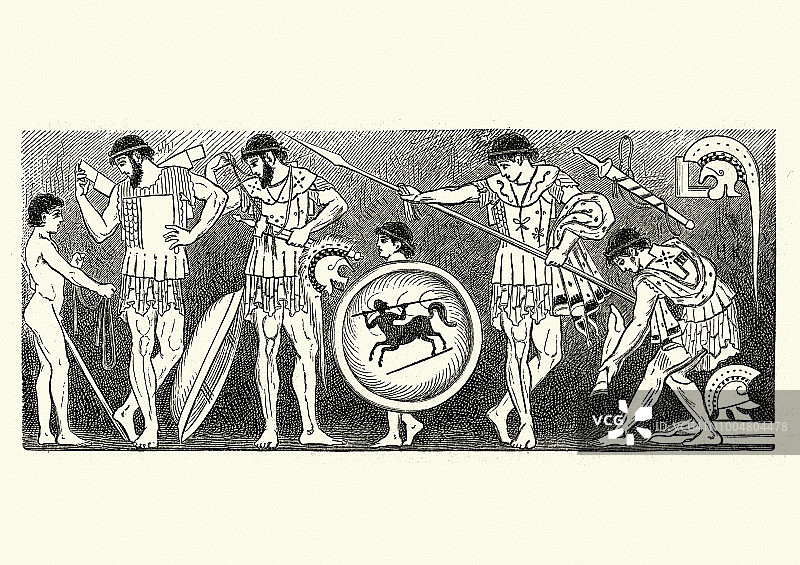 古希腊战士图片素材
