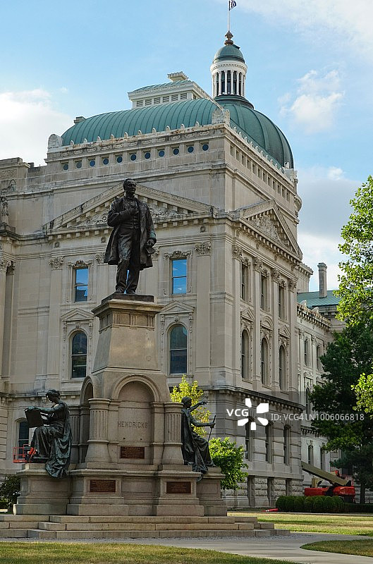 印第安纳州议会大厦，印第安纳波利斯，美国印第安纳图片素材