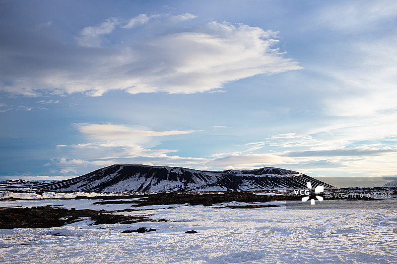 Hverfjall，冰岛Myvatn的著名火山图片素材