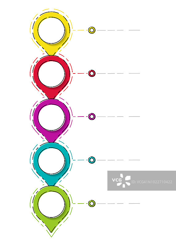 空的业务时间表-五颜六色的信息图表布局。向量。图片素材