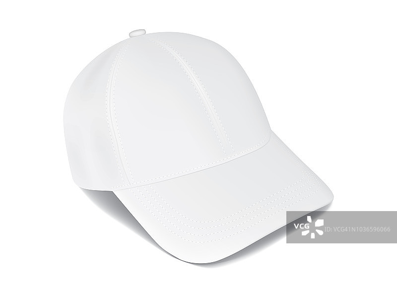 白帽上的白色背景向量图片素材
