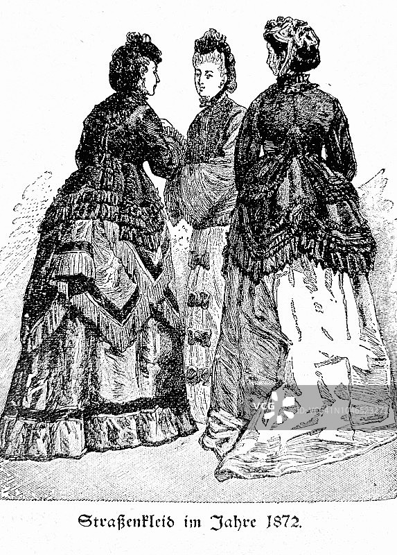 1872年的女装——街头服饰图片素材