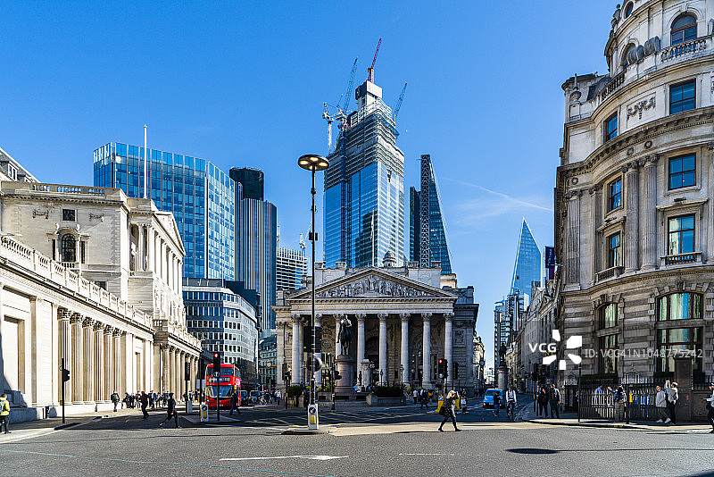 英国伦敦金融区全景图图片素材