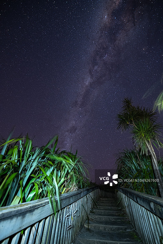 满天星斗的天空,银河,新西兰图片素材