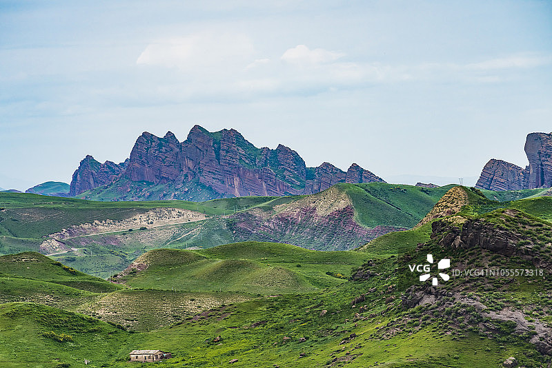中国新疆丹霞地貌图片素材