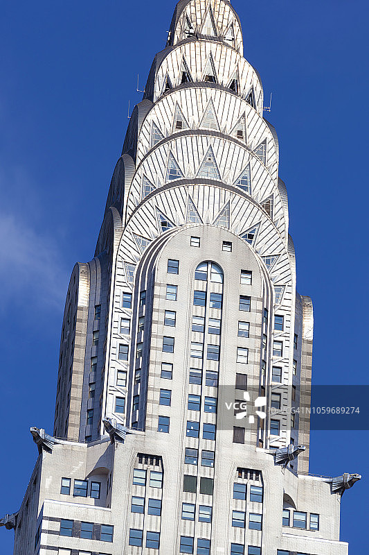 克莱斯勒大厦，装饰艺术摩天楼，曼哈顿，纽约，美国，北美图片素材