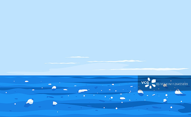 海洋污染的插图图片素材