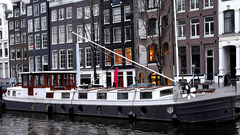 阿姆斯特丹的船屋图片素材