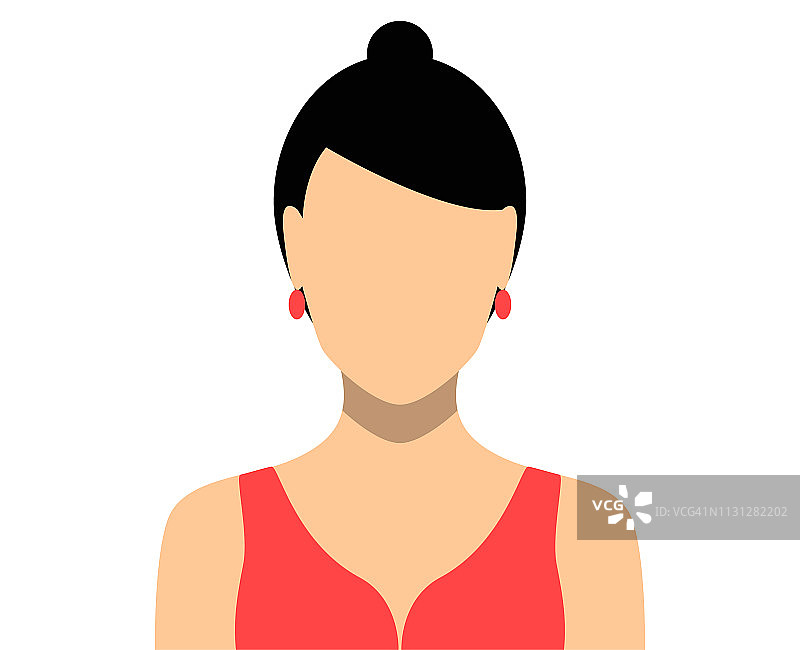 女性空白脸图标图片素材
