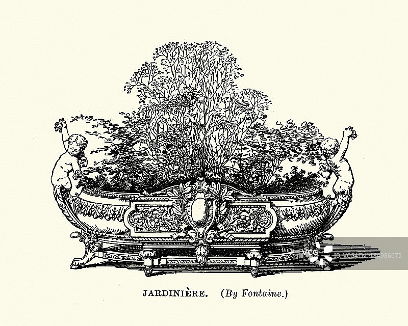 十九世纪，维多利亚的花园图片素材