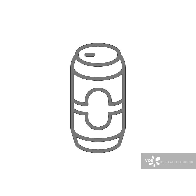 矢量啤酒可以行图标。图片素材