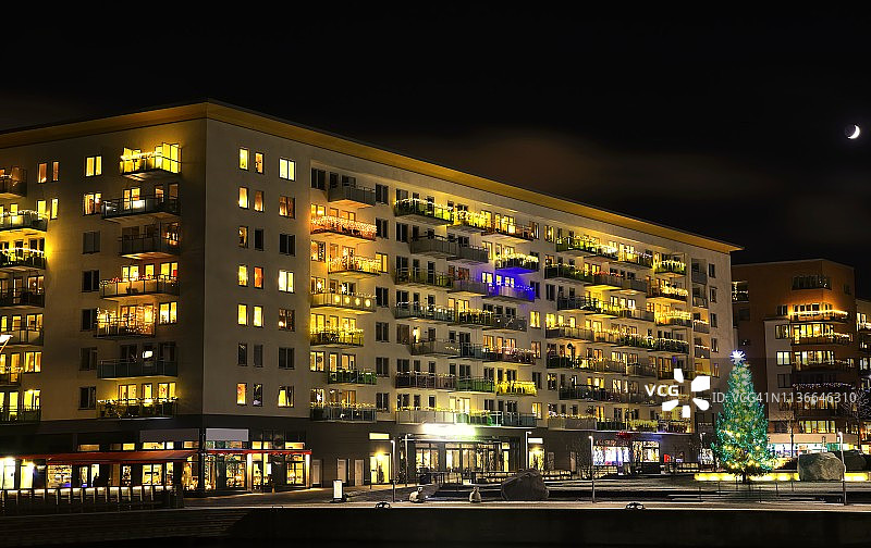 现代公寓楼，斯德哥尔摩-瑞典图片素材