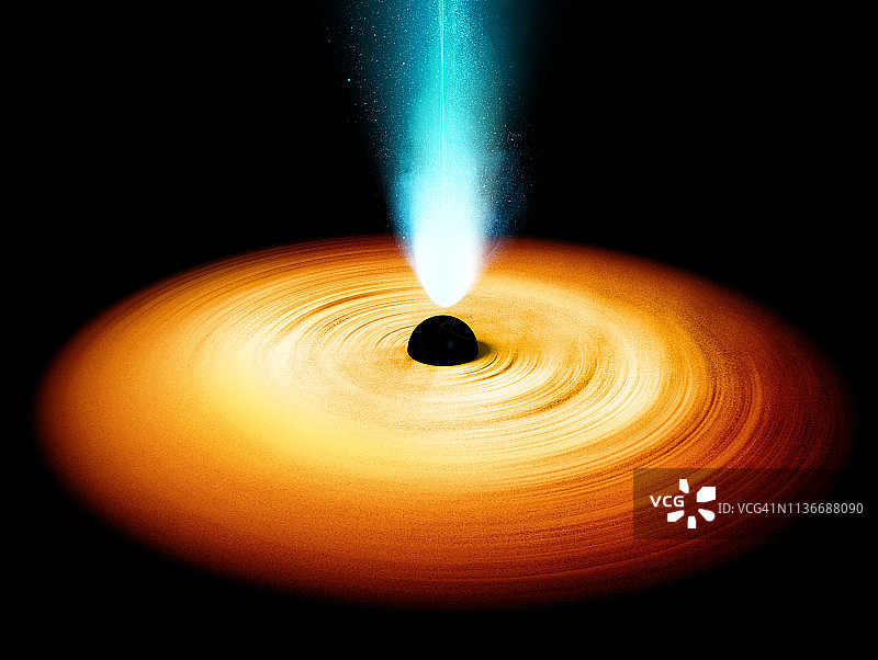 黑洞是一个时空区域，它表现出强烈的引力效应，以至于任何东西都无法从里面逃脱图片素材