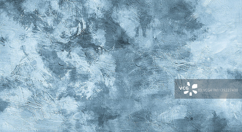 抽象的灰蓝色纹理背景。在画布上模仿油画的数字插图图片素材