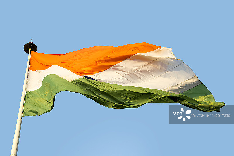 近距离的国家印度三色旗图片素材