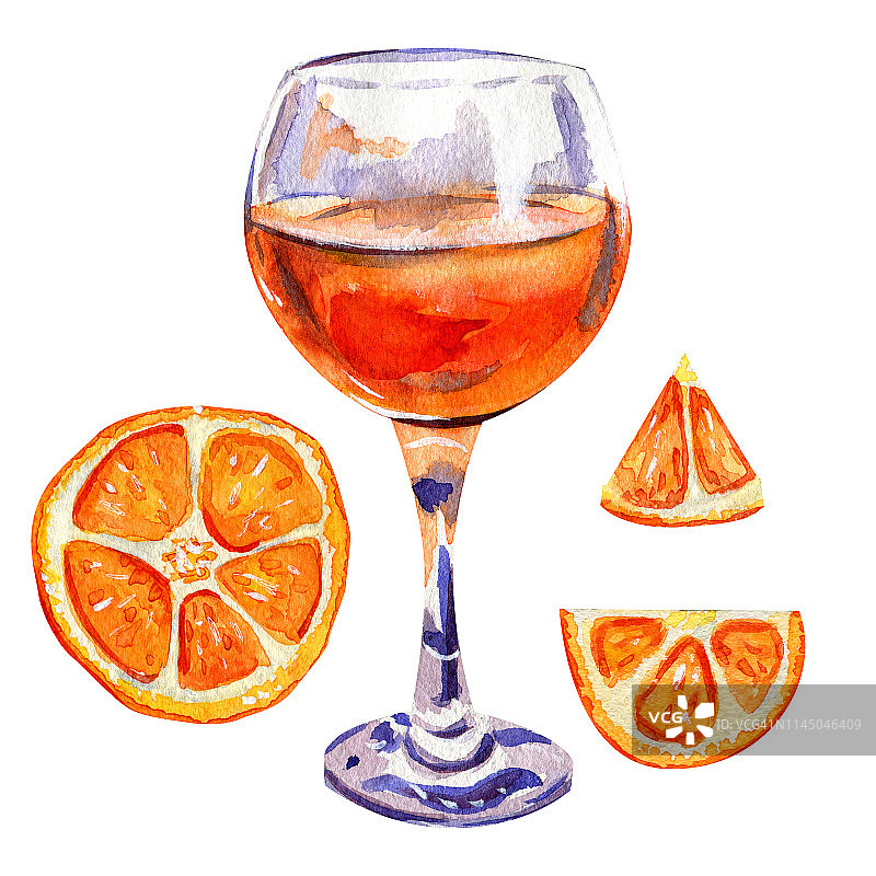 橙色的新鲜。夏日柑橘异国饮料。图片素材