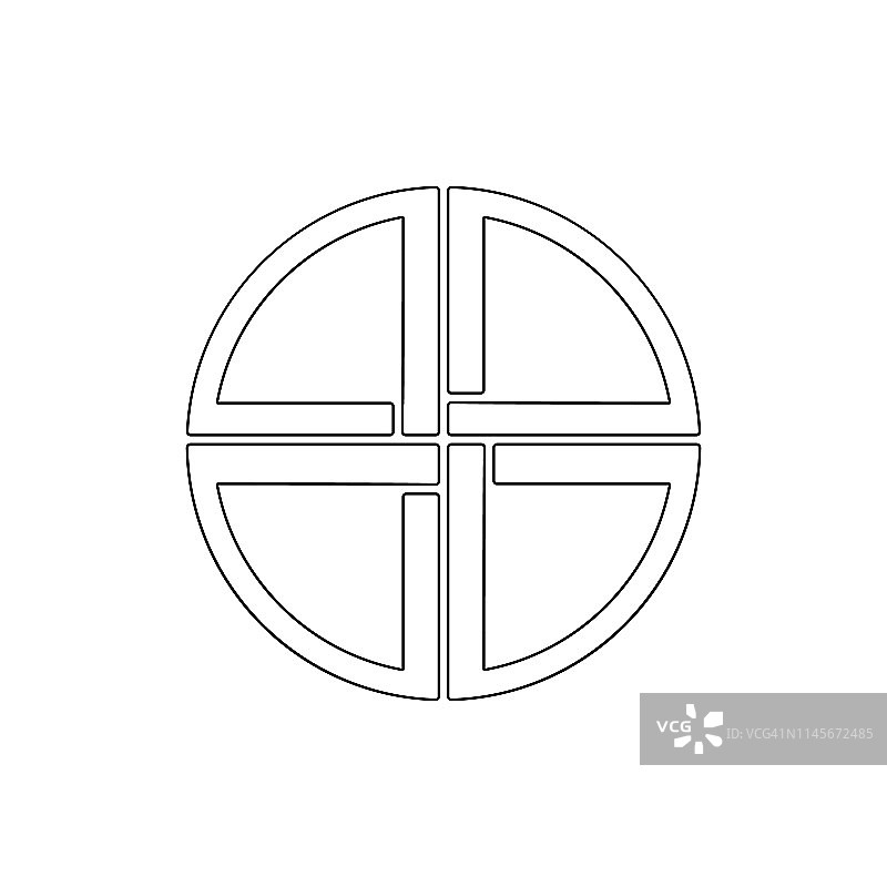 宗教符号，异教大纲图标。宗教符号插画元素。标志和符号图标可以用于网页，标志，移动应用程序，UI, UX图片素材