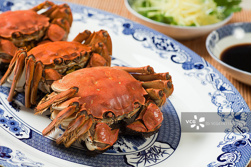 中国南方最受欢迎的食物:大闸蟹，9月和10月是中国-东亚的旺季。图片素材
