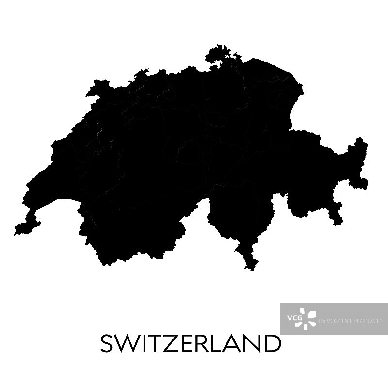 瑞士地图图片素材