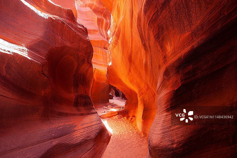 亚利桑那州羚羊镇美丽的狭缝峡谷图片素材