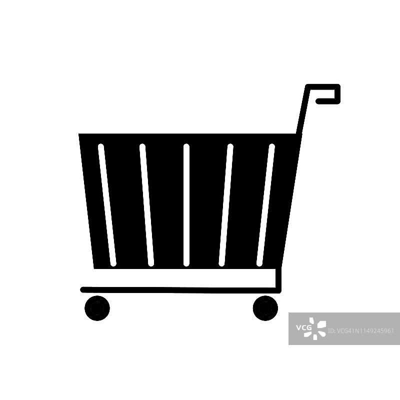 购物和零售平面设计图标-购物车图片素材