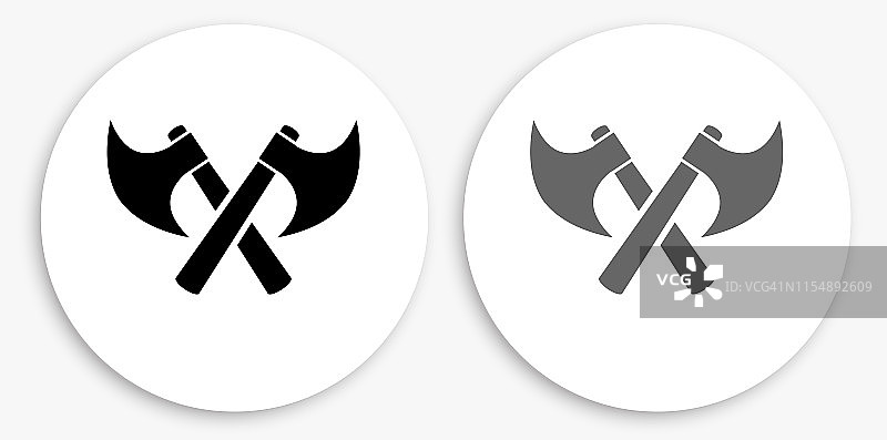两个交叉的轴黑色和白色圆形图标图片素材