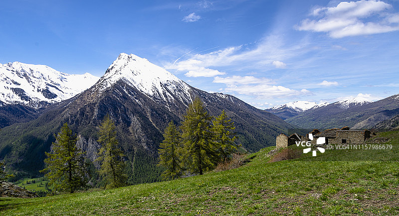 阿尔卑斯山山全景窗意大利图片素材