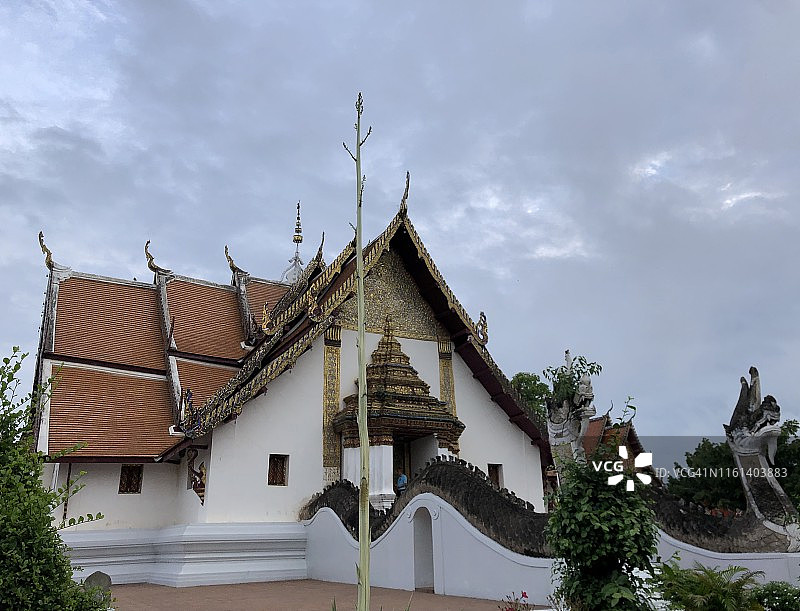 泰国寺庙美景，卧佛寺，泰国南省。图片素材
