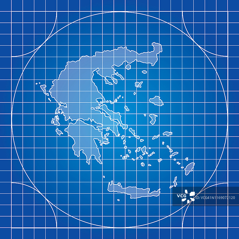 蓝图希腊地图图片素材