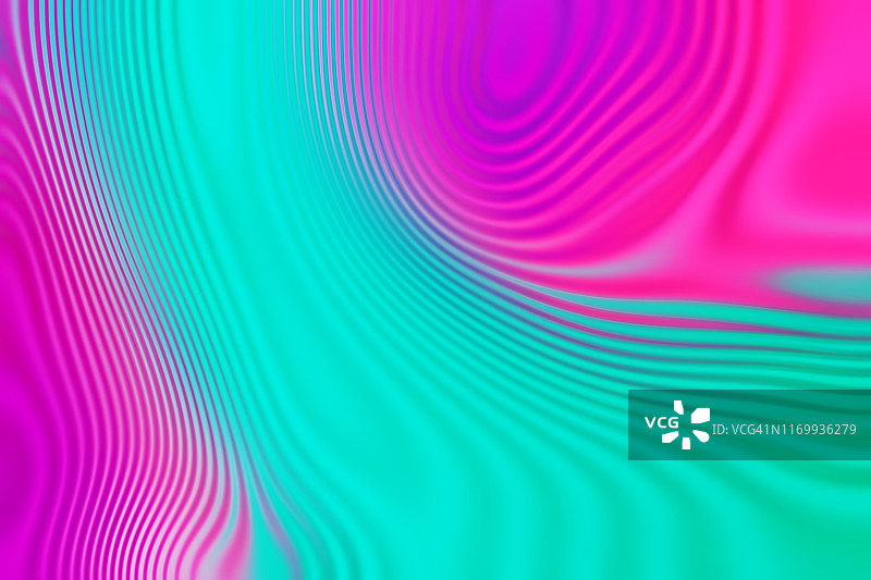 抽象流体紫红色蓝绿色形状。彩色条纹背景图片素材