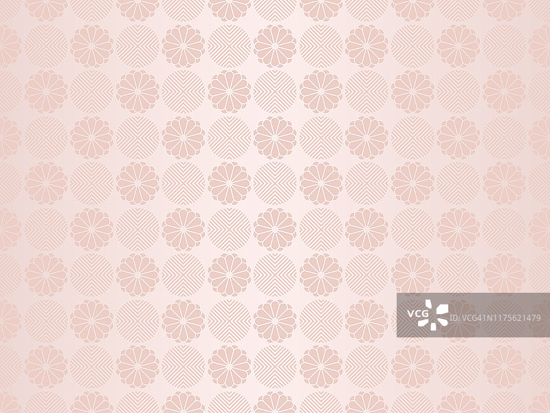 日本传统几何和花卉图案矢量背景图片素材
