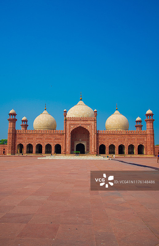 巴基斯坦拉合尔巴德沙希清真寺。图片素材