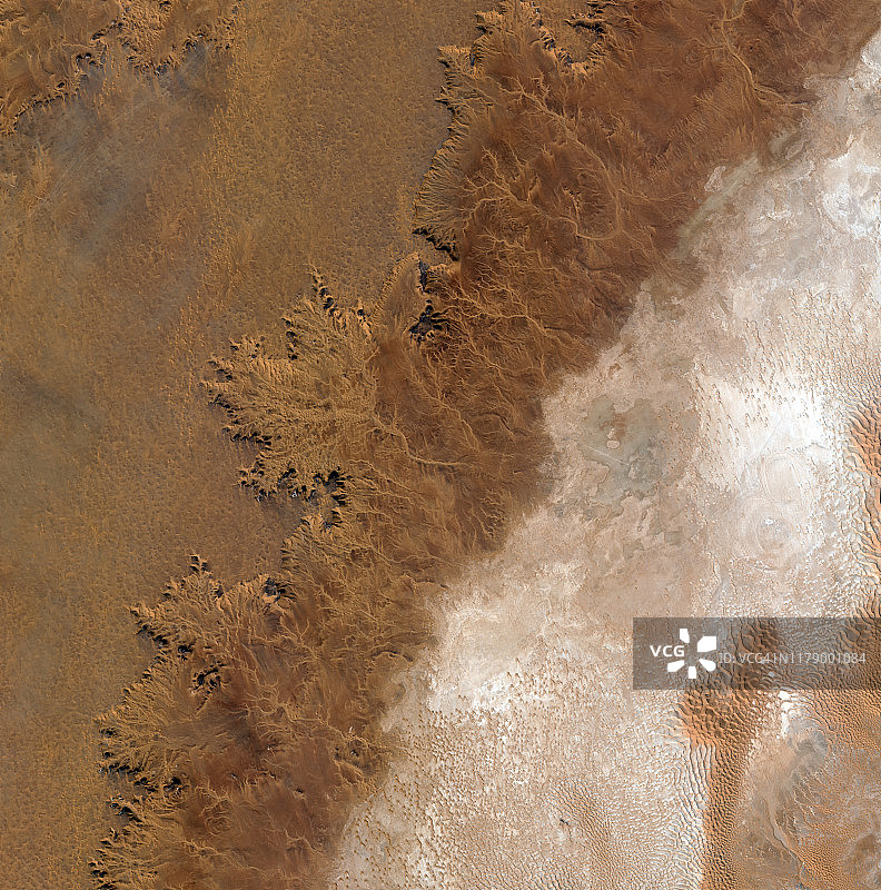 卫星图，阿尔及利亚沙漠图片素材