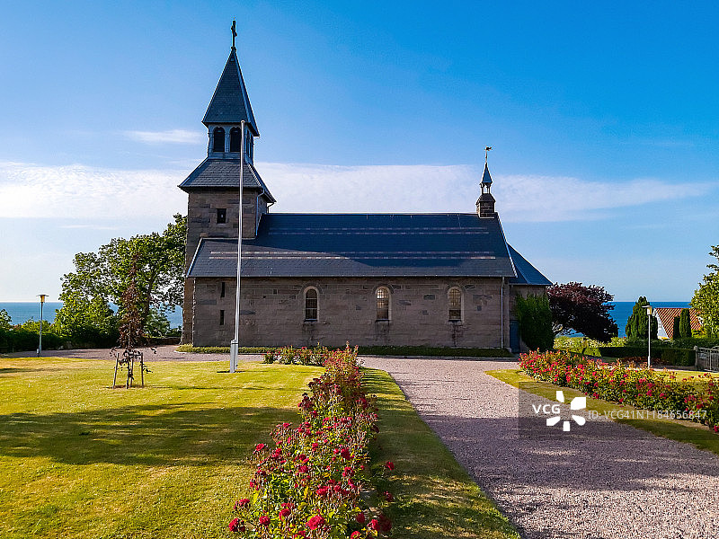 古德杰姆教堂于1893年完工，位于丹麦博恩霍尔姆岛。图片素材