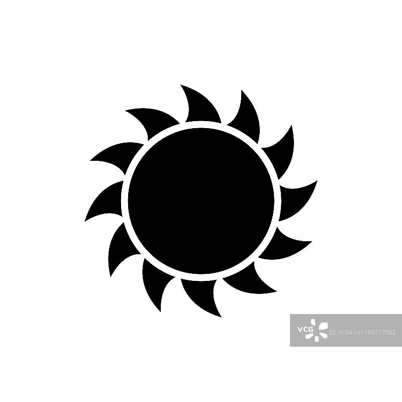 太阳图标，标志孤立在白色背景图片素材