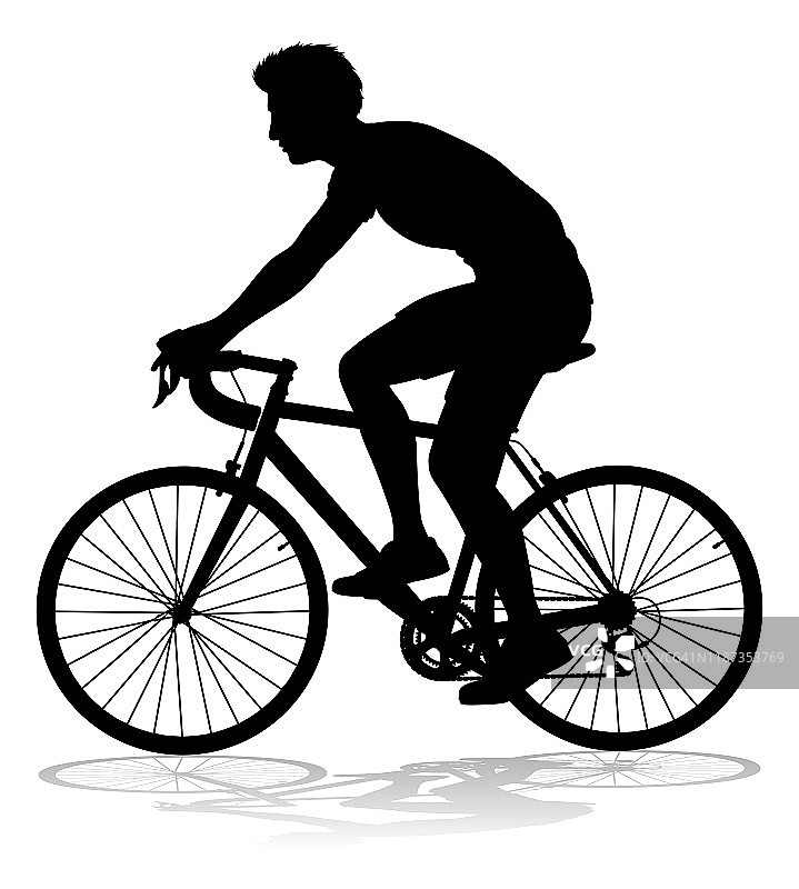 自行车自行车骑自行车剪影图片素材