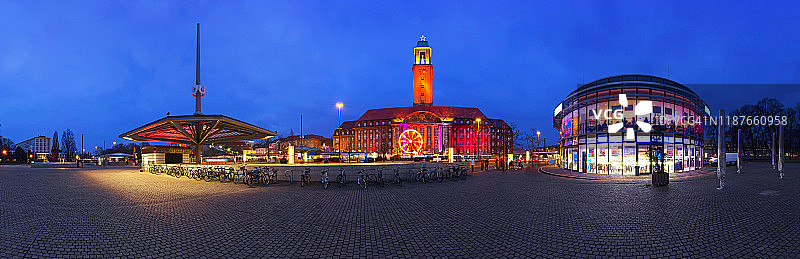 柏林圣诞市场全景图(德国)图片素材