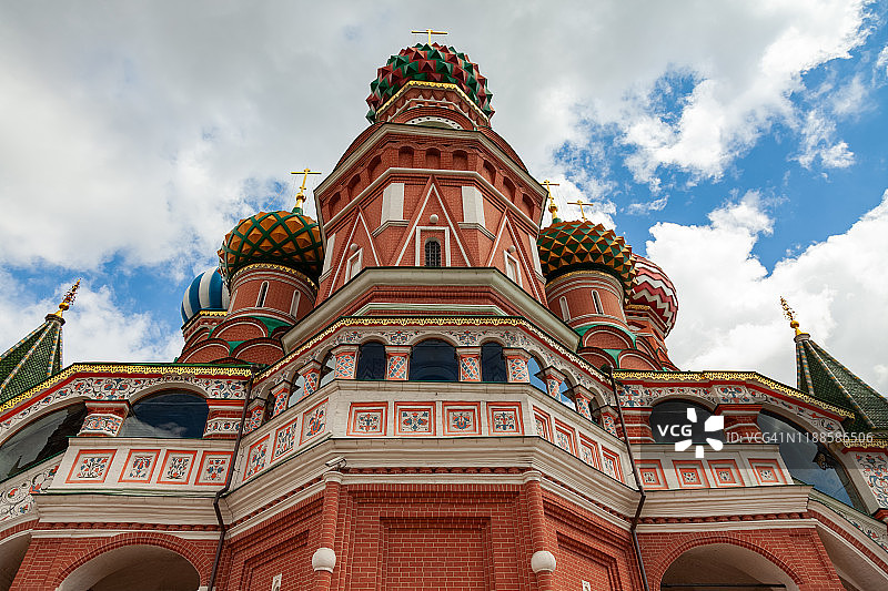 莫斯科圣巴西尔大教堂，红场，莫斯科，俄罗斯。图片素材