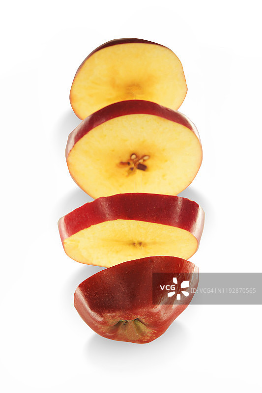白色背景上的红苹果图片素材