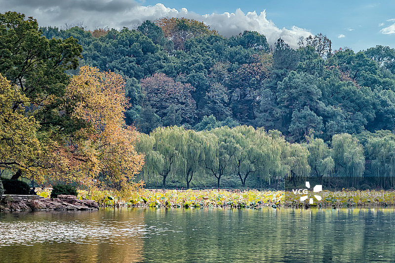 中国杭州西湖美丽的秋景图片素材