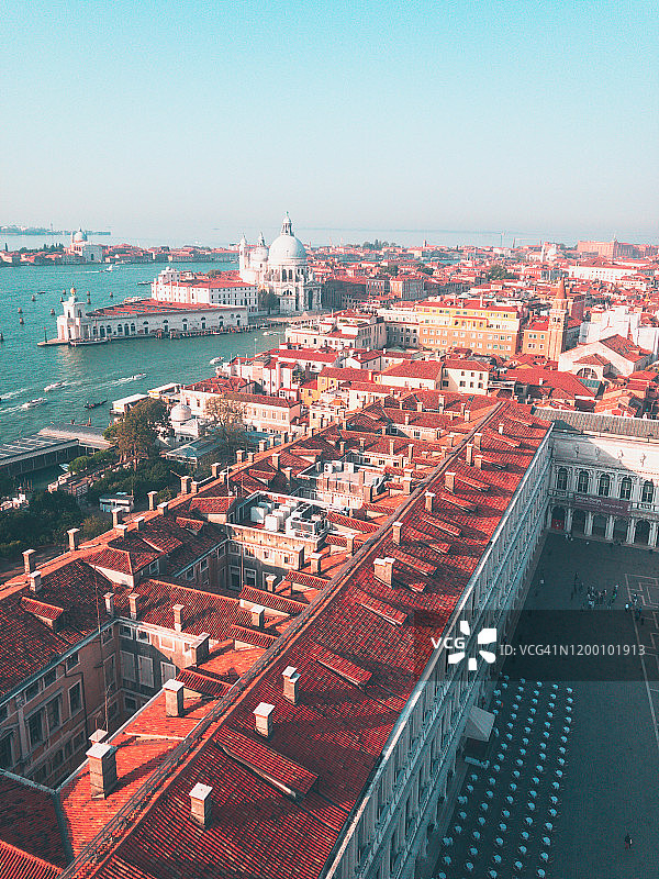 空中城市景观，威尼斯，威尼托，意大利图片素材
