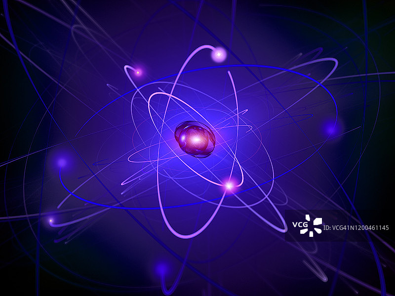 原子，抽象的科学背景图片素材