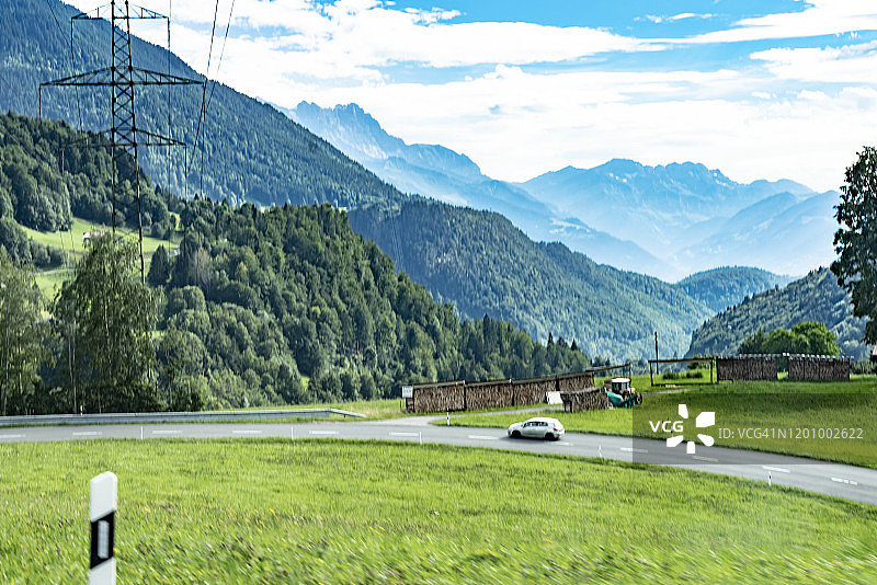 2019年，瑞士日内瓦湖附近的阿尔卑斯山图片素材