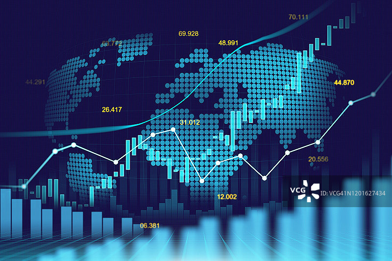 未来的全球网络概念适合世界金融技术经济趋势图片素材