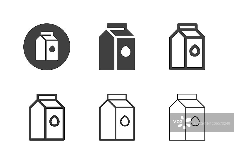 牛奶盒图标-多系列图片素材