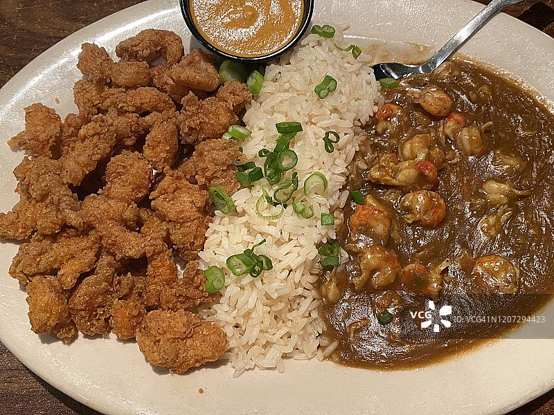 德克萨斯州南部的小龙虾晚餐图片素材