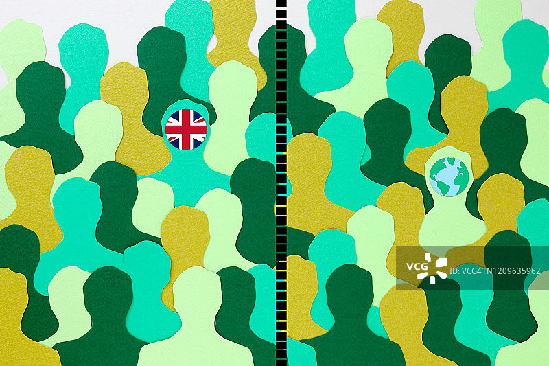 绿色英国人和全球男人的区别图片素材