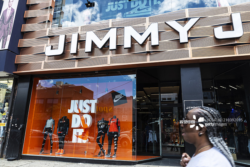 吉米爵士体育商店在哈莱姆，纽约市，美国图片素材